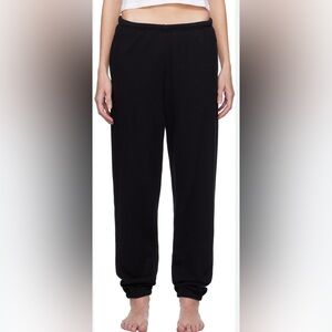 Skims black cotton fleece jogger size xxs